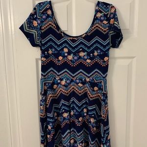 Mid length, multi-colored dress